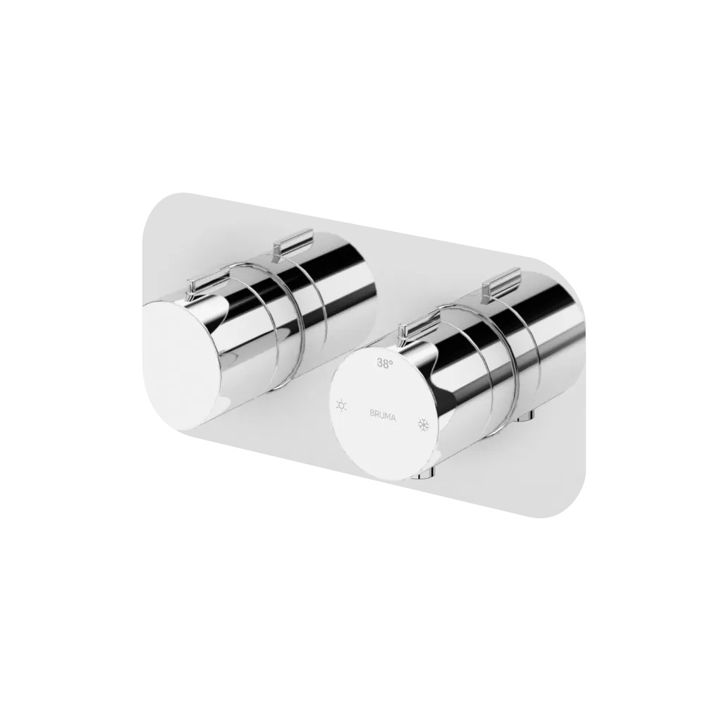Misturadora termostática embutida horizontal, com 2 saídas