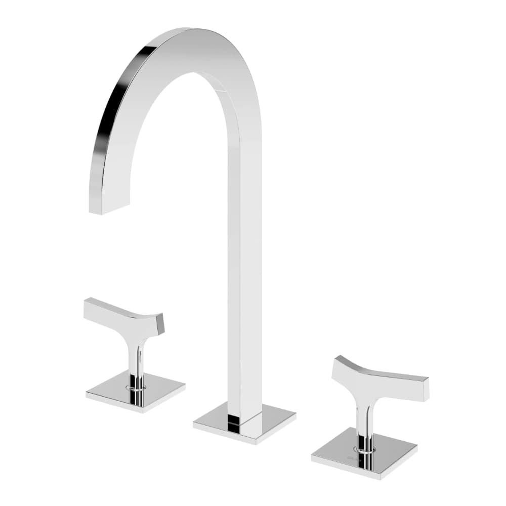 Misturadora de lavatório 3 furos, montagem à bancada